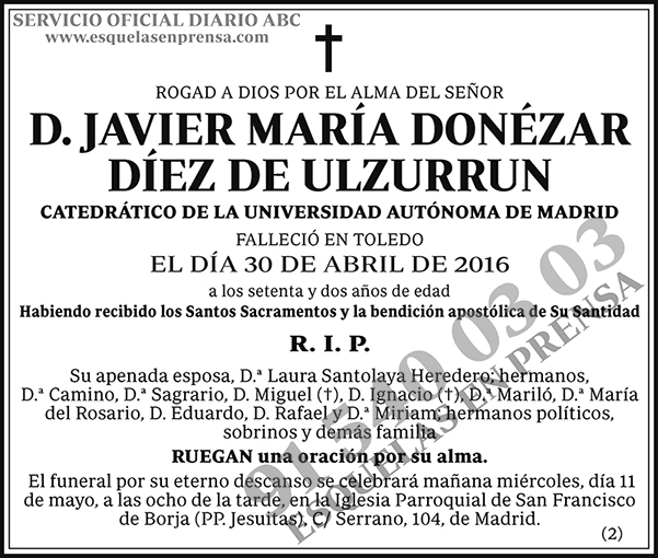 Javier María Donézar Díez de Ulzurrun